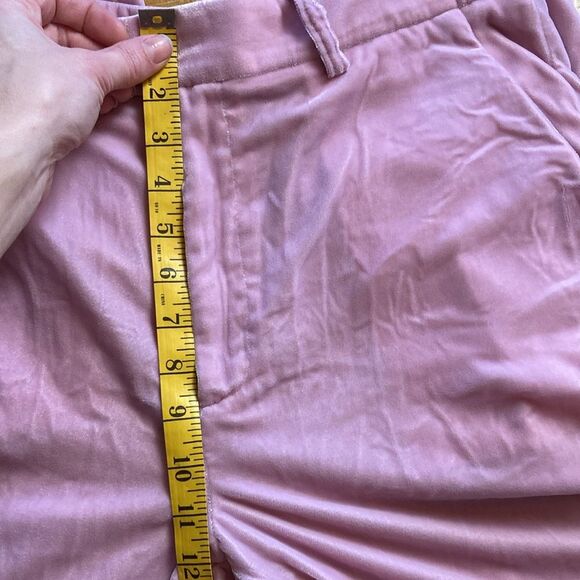 Juicy Couture Black Label Dusty Rose Pink Velour Straight Trousers Pants Sz 10 - Picture 11 of 13